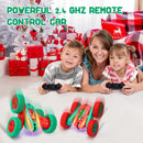 GAOMON 2Pack RC Stunt Car High Speed Remote Control Car for Xmas Green+Red