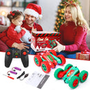 GAOMON 2Pack RC Stunt Car High Speed Remote Control Car for Xmas Green+Red