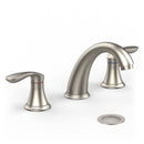 GAOMON Bathroom Sink Faucet Widespread Matte Black Bathroom Faucet 3 Hole Brushed Nickel