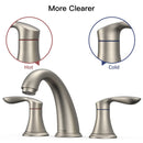 GAOMON Bathroom Sink Faucet Widespread Matte Black Bathroom Faucet 3 Hole Brushed Nickel