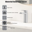 GAOMON Brushed Nickel Bathroom Sink Faucet for 1 or 3 Holes Modern Single Handle Bathroom Faucet