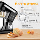GAOMON Stand Mixer MC3 4QT 6 Speeds Tilt-Head Small Food Mixers UK Plug