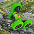 GAOMON Remote Control Car 1165A RC Stunt Car Toy Double Sided 360 Rotating Vehicle Green