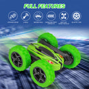 GAOMON Remote Control Car 1165A RC Stunt Car Toy Double Sided 360 Rotating Vehicle Green