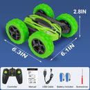 GAOMON Remote Control Car 1165A RC Stunt Car Toy Double Sided 360 Rotating Vehicle Green
