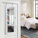 GAOMON Wooden Jewelry Storage Mirror Cabinet Wall Hanging Shelf - Brown