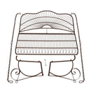 GAOMON Outdoor Garden Iron Wire Double Swing Chair Hanging Swing - Black