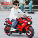 GAOMON Electric Motorcycle Toys 12V Battery 2-Wheel Motorbike Kids Rechargeable Ride - Red