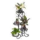 GAOMON 32.3 inches Plant Stand 4 Potted Metal Shelves Corner Plant Shelf - Square