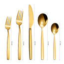 GAOMON 20 Piece Stainless Steel Kitchen Flatware Set - Gold