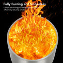 GAOMON 16.5 Inch Smokeless Fire Pit With Air Switch Wood Burning Portable Stainless Steel Outdoor Firepit