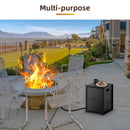 GAOMON Propane Metal Tank Cover Table for Gas Fire Pits Gas Tank Holder Storage Side Table for 20 Pound Propane Tank