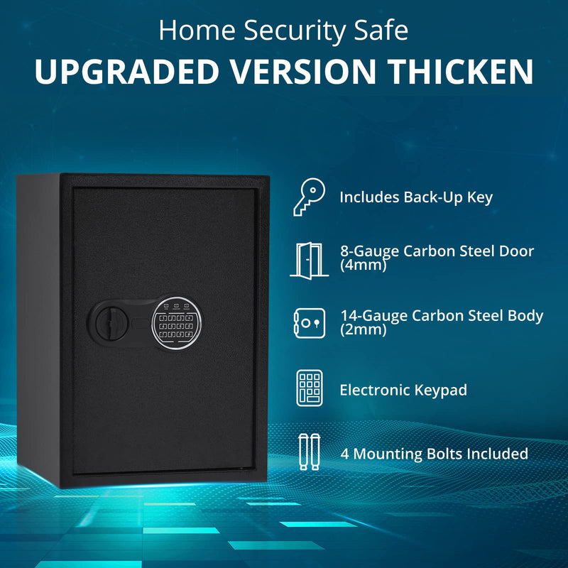 GAOMON Security Safe With Digital Keypad Lock 19.6 x 13.7 x 12.2 Inches Steel Safe