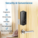 GAOMON Keyless Entry Door Lock 5 in 1 Smart Lock Fingerprint Deadbolt