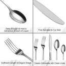 GAOMON 40 Piece S592 Stainless Steel Kitchen Flatware Set - Silver