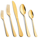 GAOMON 20 Piece S592 Stainless Steel Kitchen Flatware Set - Gold