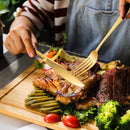 GAOMON 20 Piece S592 Stainless Steel Kitchen Flatware Set - Gold