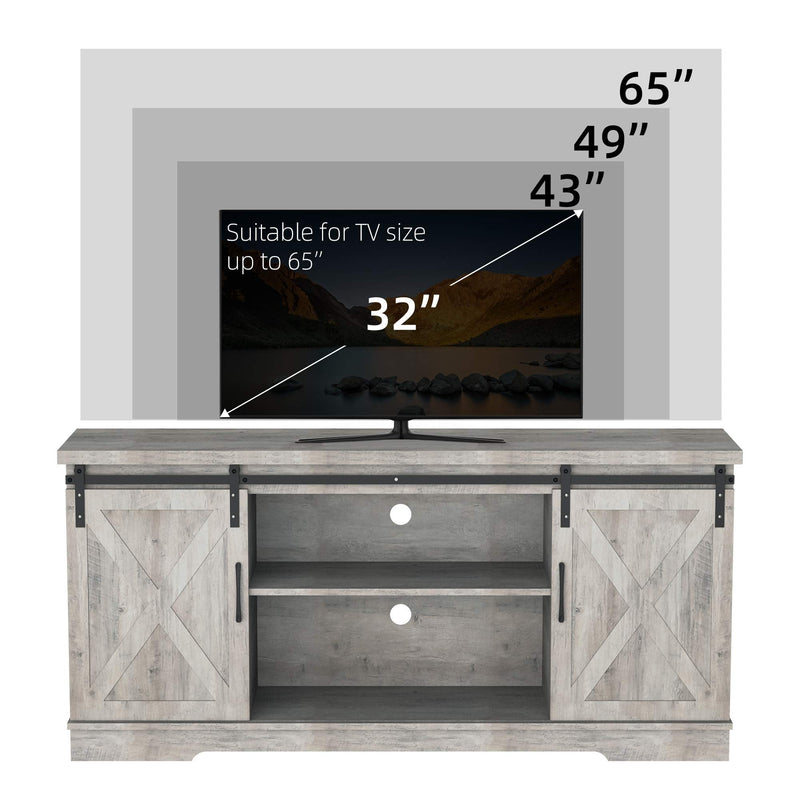 GAOMON Modern Farmhouse Sliding Barn Door TV Stand