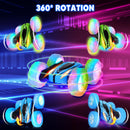 GAOMON 2PACK RC Stunt Car Remote Control Car with Wheel Lights Blue+Green