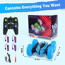 GAOMON 2PACK RC Stunt Car Remote Control Car with Wheel Lights Blue+Green