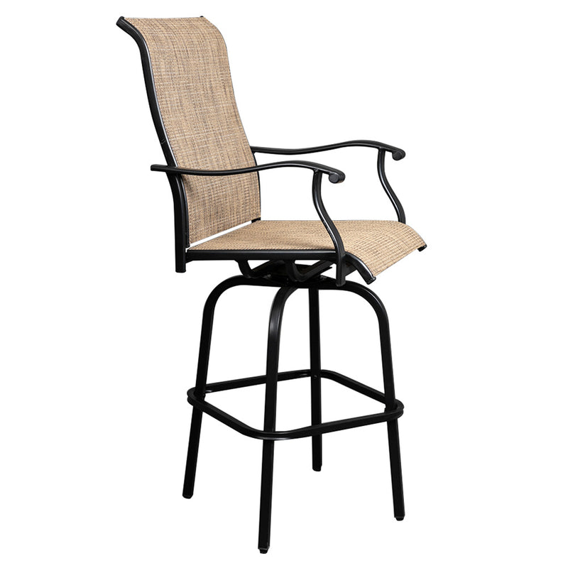 GAOMON 2PCS Swivel Bar Chair Adjustable Long Service Life Patio Swivel Bar Stool