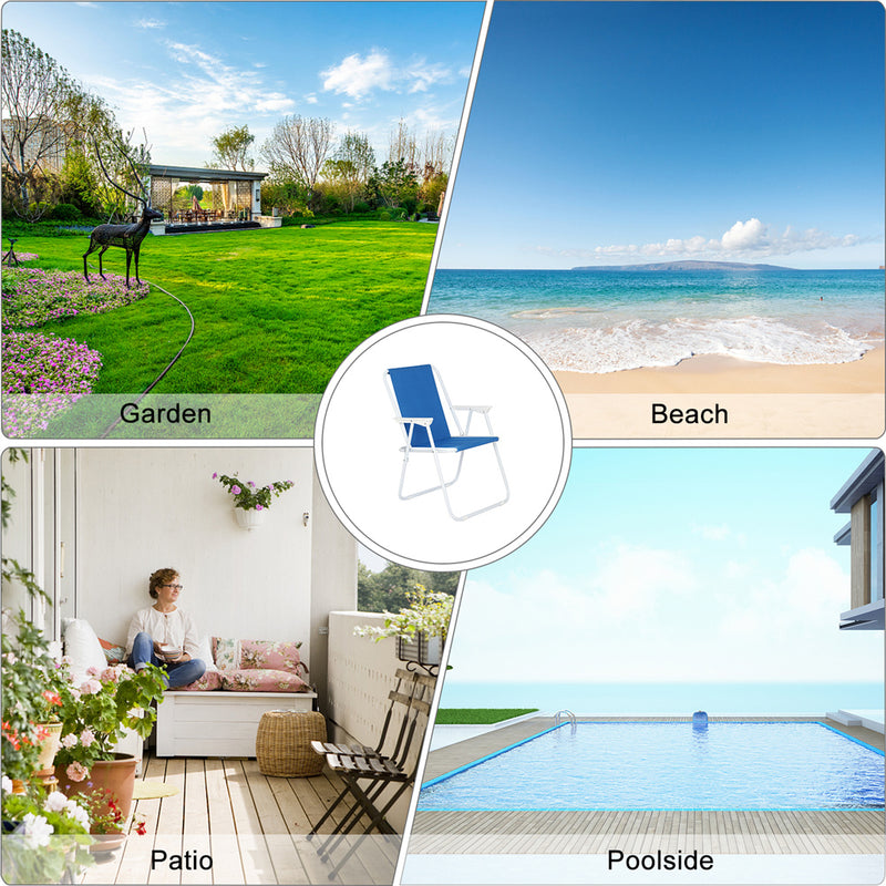 GAOMON Beach Chair Outdoor Beach 48.5*44*75cm Blue
