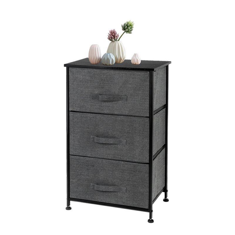 GAOMON 3-layer Home Storage Dresser Bedside Cupboard Small Standing Organizer