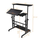 GAOMON Standing Lifting Computer Table Height Adjustable Laptop Desk Black