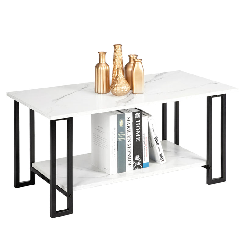 GAOMON 2 Layers 1.5cm Thick Rectangle Coffee Table