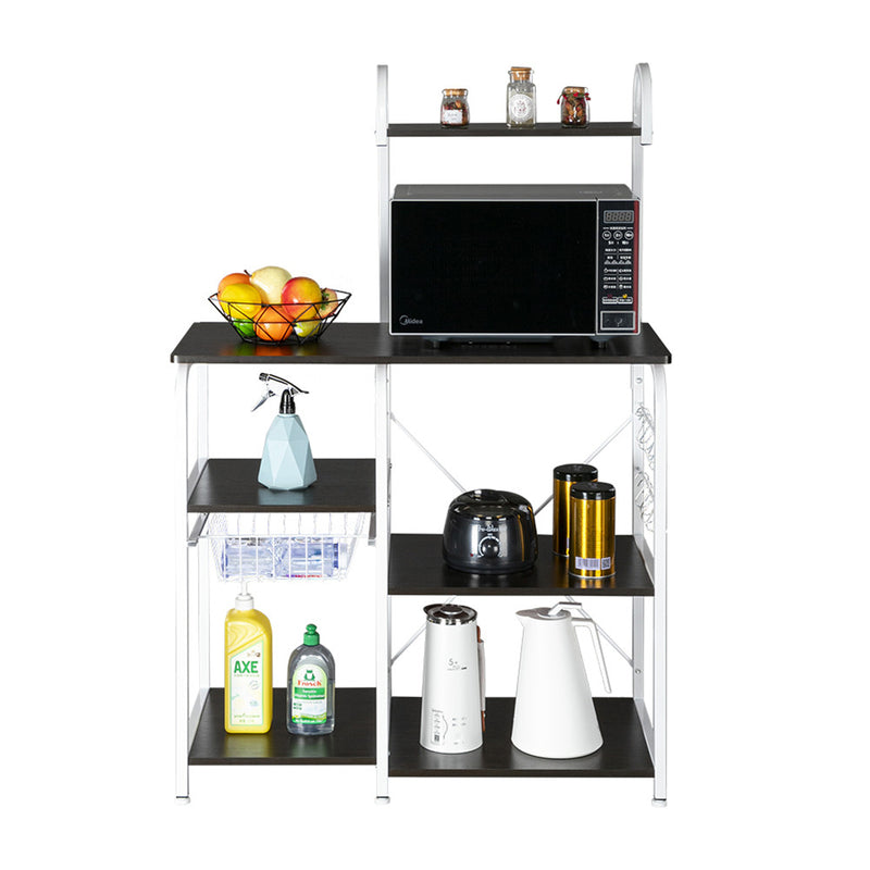 GAOMON 4-layer Microwave Oven Rack Kitchen Organizer Dark Brown