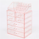 GAOMON 2pcs Makeup Organizer Cosmetic Storage Drawers Pink