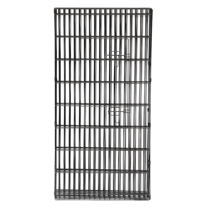 GAOMON 48" Basics Play Area Foldable Metal Pet Wire Fence 8 Pieces with Open Doors Black