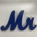 GAOMON 1 Set Wooden Mr And Mrs Letter Ornament Wedding Props Sea Blue