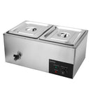 ZOKOP 10.6QT/10L 2 Cells Bain Marie Food Warmer XTC1P-1/2 110V 600W Silver