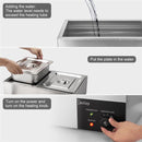 ZOKOP 10.6QT/10L 2 Cells Bain Marie Food Warmer XTC1P-1/2 110V 600W Silver