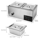 ZOKOP 10.6QT/10L 2 Cells Bain Marie Food Warmer XTC1P-1/2 110V 600W Silver