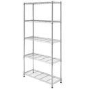 GAOMON 5-layer Metal Shelf 180 x 90 x 35 Storage Rack Home Kitchen Outdoor Silver