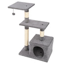 GAOMON 32in Three-layer Cat Climbing Frame Pet Play Condo Grey