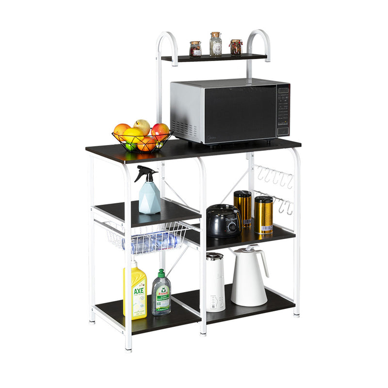 GAOMON 4-layer Microwave Oven Rack Kitchen Organizer Dark Brown