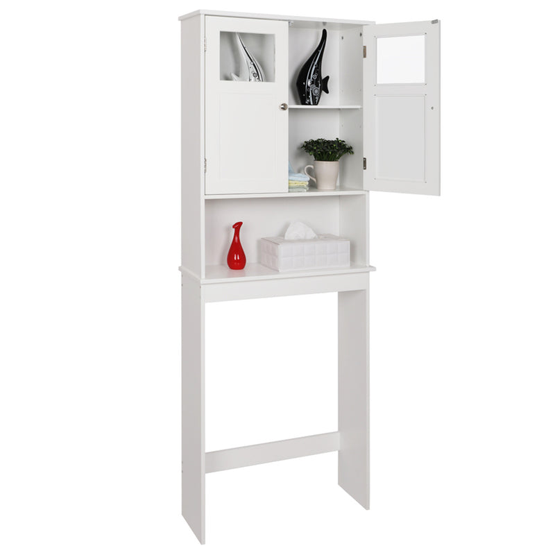 GAOMON 3 Tiers Bathroom Cabinet Double Doors Waterproof Space-Saving Storage Cabinet