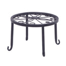 GAOMON 4pcs/set Shelf Black Paint Round Pattern Plant Stand Household Organizer Black