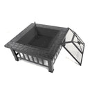 GAOMON 32inch Portable Square Fire Bowl Lightweight Fire Pit