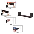 GAOMON 3pcs Floating Display Shelves U-Shaped Detachable Wall Mounted Storage Wall Shelves