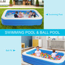 GAOMON 120*72*22in Inflatable Swimming Pool Wall 3 Layers Cuboid Pool Blue
