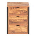 GAOMON Steel Frame Three-drawing Bedside Table Household Furniture for Living Room