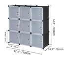 GAOMON Storage Organizer Diy 9-Cube Storage Shelving With Doors