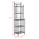 GAOMON 5-tier Storage Rack Top Bathroom Storage Shelf Black