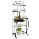 GAOMON 5-tier Metal Kitchen Rack Storage Holder Organizer Black