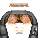 GAOMON U-shaped Shoulder Neck Massager 3-speed Rolling Kneading Massager Black