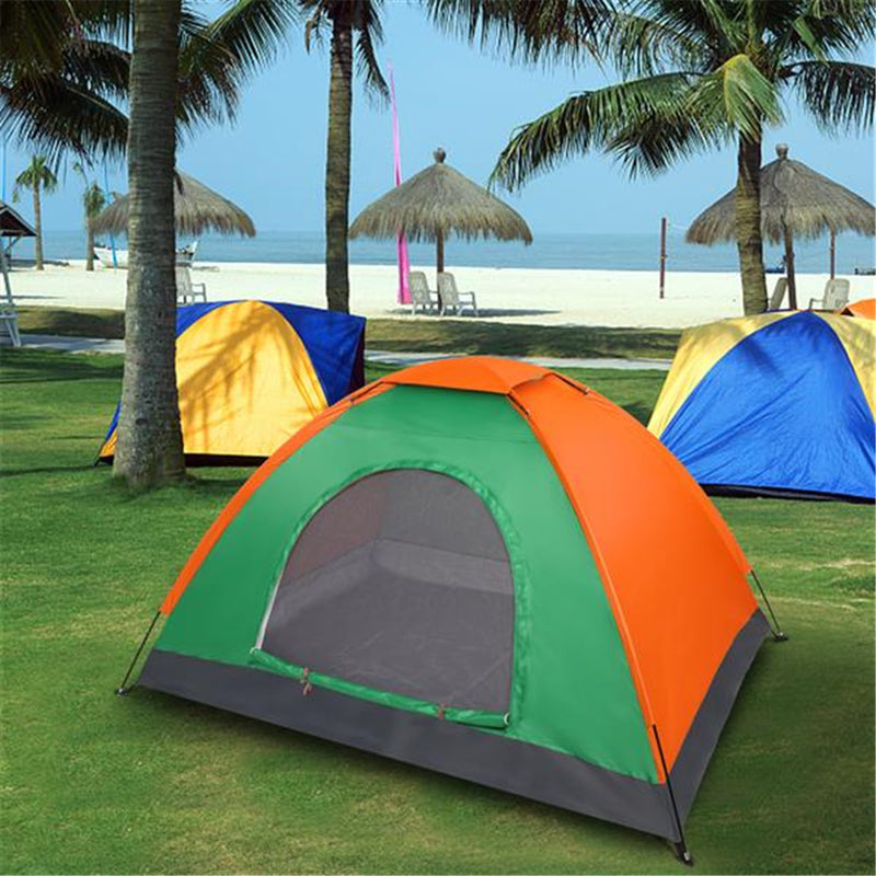 GAOMON 2 Person Tent Windproof Double Door Single Layer Camping Tent Green